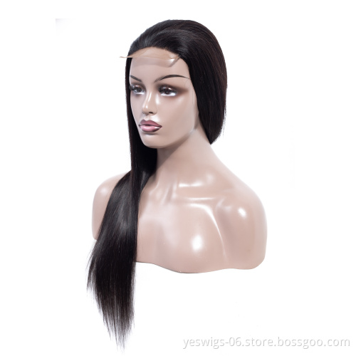 Factory Supplier Wholesale 5X5 Lace Closure Human Hair Wigs Black Straight Wigs Cheap For Black Women Human Hair Wigs In Stock